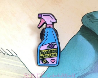 Fuckboi repellent enamel pin detergent pin couple and BFF pins cute pin enamel pins set cute pin Birthday gift for her hard enamel pin
