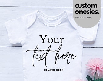 Personalised Baby Onesies, Personalized Baby Bodysuits, Bodygrows, Onesies, Personalised Baby Gifts