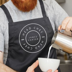 Personalized Aprons // Custom Printed Apron // Chefs Personalised Apron // Printed Logo Aprons // Custom name aprons