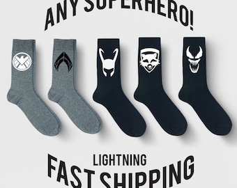 Superhero Wedding Socks / superhero socks / Personalised wedding gifts / personalised superhero wedding / superhero wedding gifts
