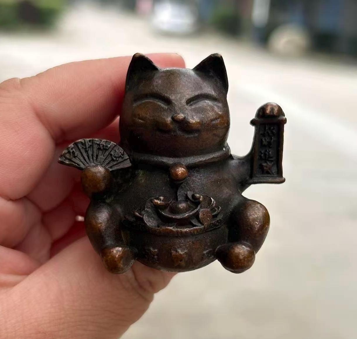 Copper Lucky Cat - Etsy