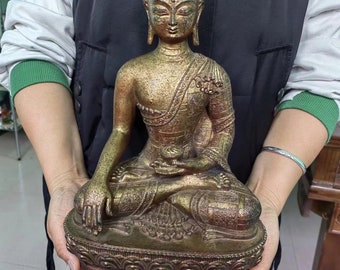 Feng shui Bronze buddha tibetan Buddha Statue for Home Decor, Outdoor for Zen Decor Buda  Indoor Gift for Relaxation Meditation or Shrine
