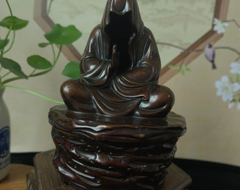 Kupfer Buddha Räucherstäbchenhalter, Schwarze Robe Zen Decor