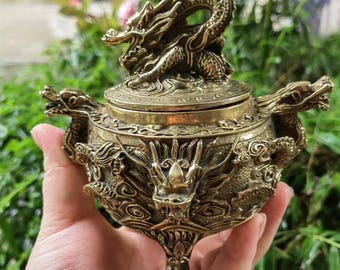 ヴィンテージスタイルの銅製かぼちゃ香炉（蓋付き） - Etsy 日本