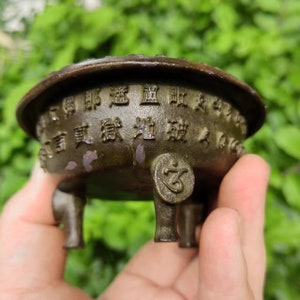 Copper Incense Cone Holder, Brass incense burner,Vintage style Burner sandalwood tranquilizing censer tea ceremony Zen ornaments gift PDD331