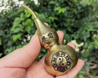 Traditional Feng Shui Wu Lou Hu Lu Gourd Calabash Charm – Hanging Amulet, New