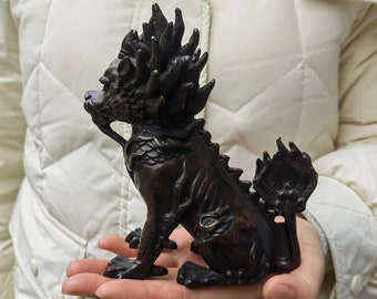 Reichtum Qliin Statue Feng Shui Dekor Kirin Pi Xiu, Kupfer Kylin, Bronze Einhorn Figur, Foo-Dogs Löwe Tempelwächter, Fengshui DekorPDD135