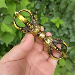 Phurba Brass Mascot Buddhism Vajra Phurba amulet, Tibetan Buddhist Religious Supplies,Feng shui Decor Dharma  Ritual blessing mantras fmg754