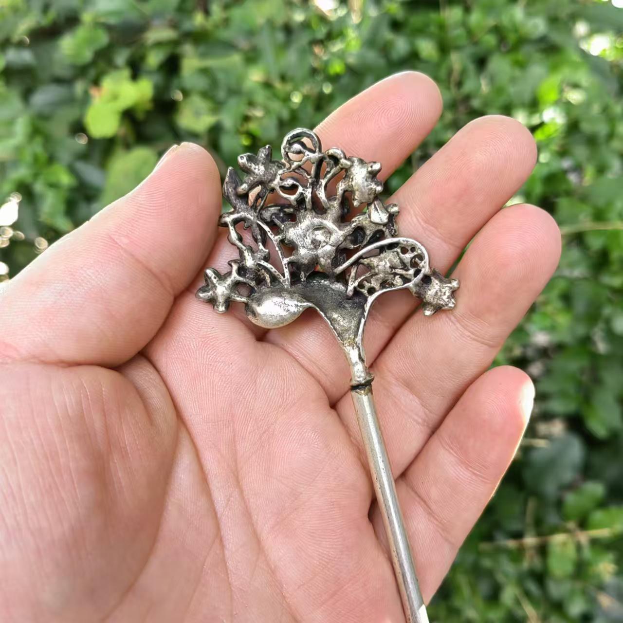 Épingle à Cheveux Phoenix En Argent Sterling 925 Plaqué Or 24 Carats - Style Chanfu - Neuf