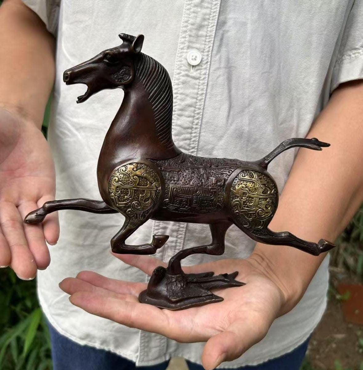 Tibetan Bronze Horse Statue, Gilded War Horse Sculpture - Etsy