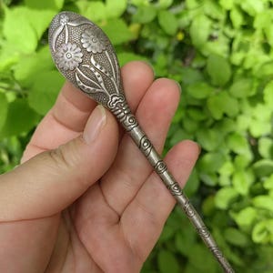 Vintage Style flower Hair Pins Dragon Hairpin Women&#39;s Hanfu Zinc Hair Sticks Copper  flower Shape hair ornament Hairstick for Women PDD7393