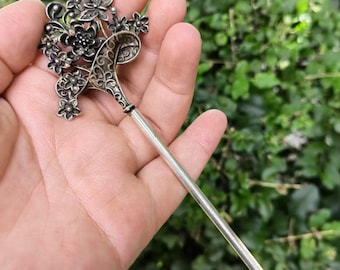 Vintage Phoenix Hair Stick, Copper Hanfu Hair Ornament