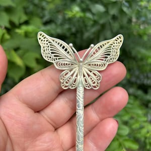 Butterfly Shape hair ornament Hairstick for Women gfit ,Hair Pins Women&#39;s Hanfu Zinc Hair Sticks Vintage Style Hairpin Copper amulet  PDD802