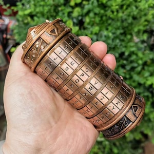 Cerradura de código Cryptex de aleación de estilo vintage única, cajas de rompecabezas con anillo de bloqueo de pasador con letra oculta, regalo romántico especial de cumpleaños para hombres pdd584