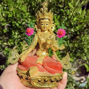 Copper Buddha statue outdoor,Altar Bookshelf Desktop Brings Good Luck and Health Meditation Decor,Buddha wall art yoga art buddha decor p533