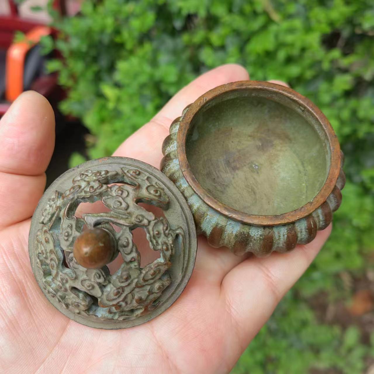 ヴィンテージスタイルの銅製かぼちゃ香炉（蓋付き） - Etsy 日本