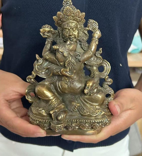 ネパール 仏像 ネパール真鍮仏像 チベット風水装飾 15 cm - 日本