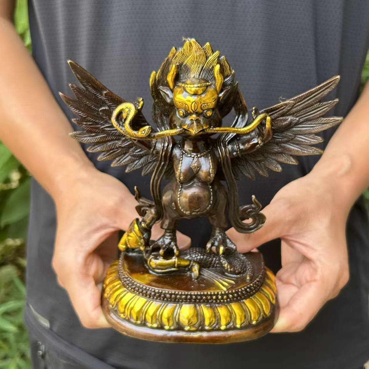 ヴィンテージチベット金属製 鳥のアートオブジェ ヴィンテージチベット