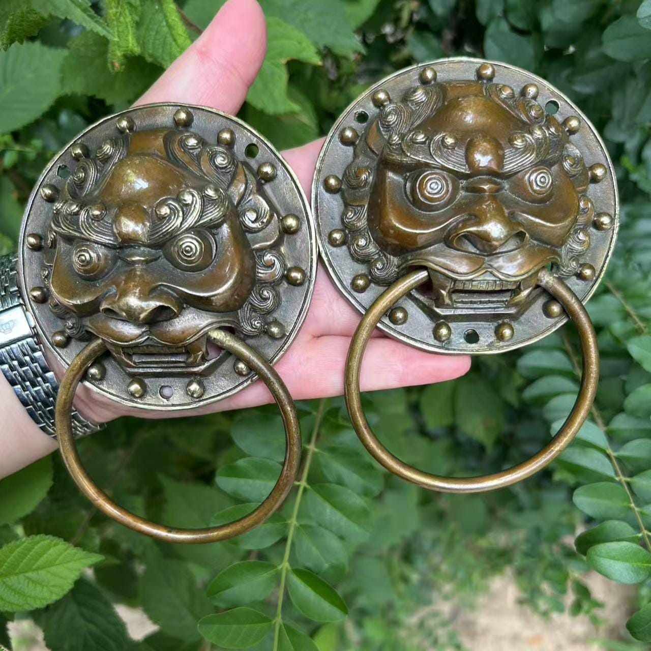 Copper Lion Head Door Knocker, Vintage Feng Shui Door Bell - Etsy