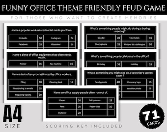 Gioco di faida familiare in ufficio, attività di team building (file digitali)