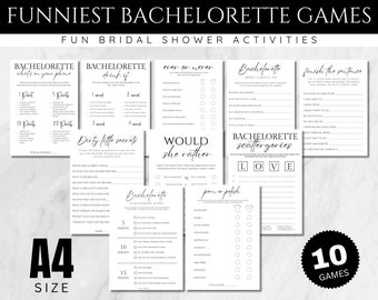 Funny Bachelorette Games Bundle, Bridal Shower Activities (Digital Files)