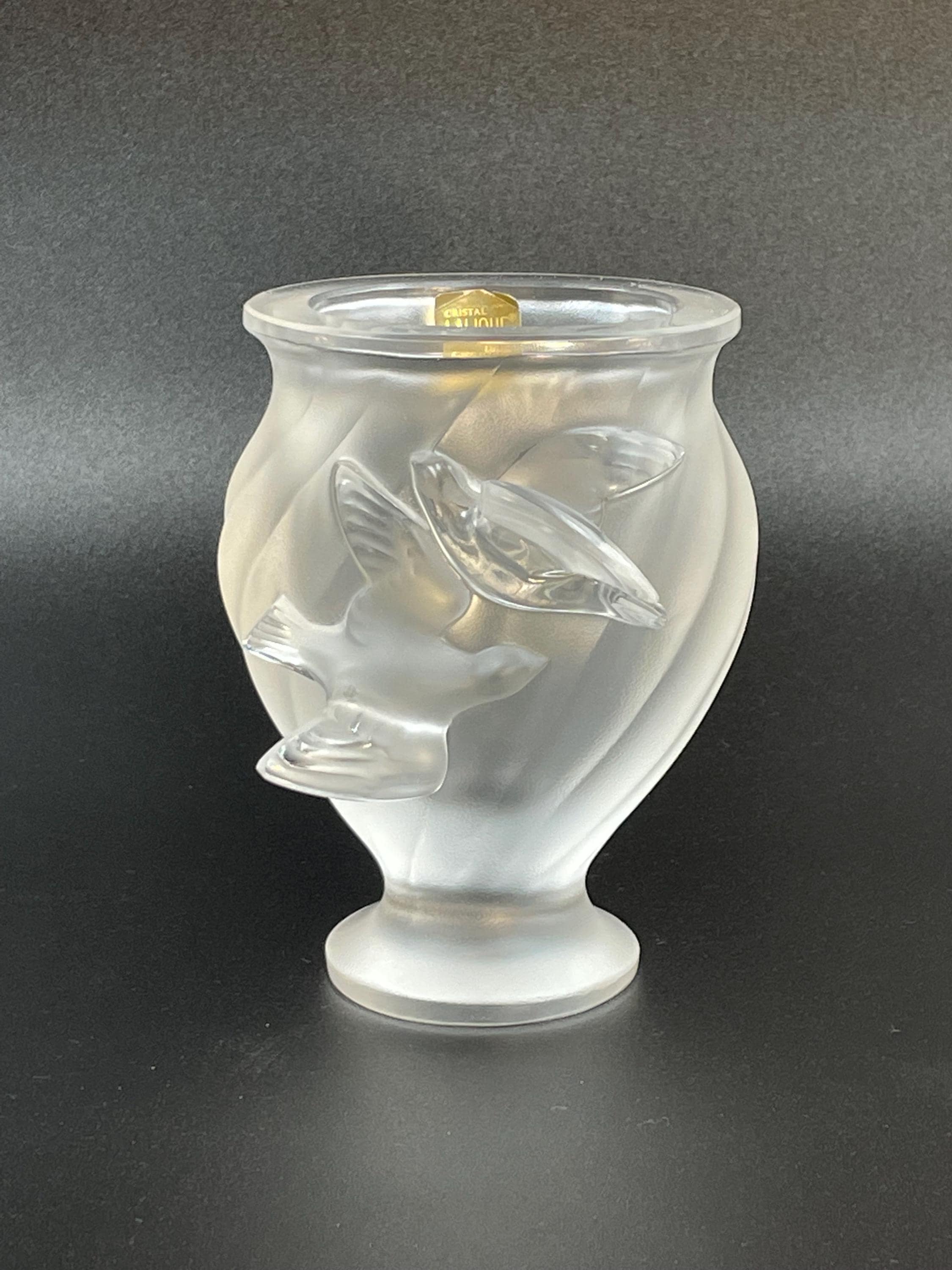 Lalique Dove Vase - Etsy