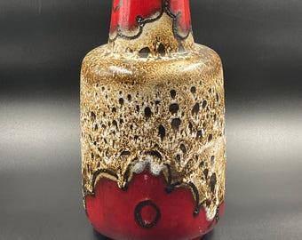 Large Vintage West German Vase Pitcher | Scheurich Fat Lava Vase