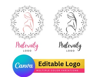 Editable Maternity Logo Design, Premade Logo, Maternity Logo For Branding