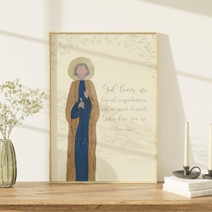 Saint Peter Catholic Art Print - Patron of Fishermen - Digital Download Confirmation Gift and Prayer Room Decor