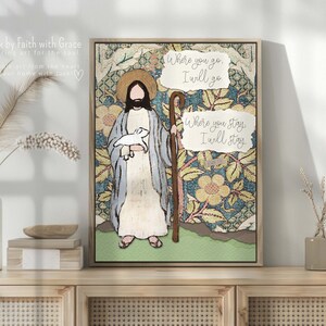 The Good Shepherd Jesus Print | Christian Wall Art Digital Download | Jesus Christ Printable | Religious Decor | Scripture Art