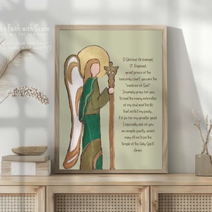 Saint Raphael the Archangel Catholic Wall Art - Printable Digital Download - Inspirational Catholic Art Print