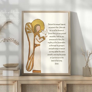 Saint Gabriel the Archangel Catholic Wall Art - Printable Digital Download - Inspirational Catholic Art Print