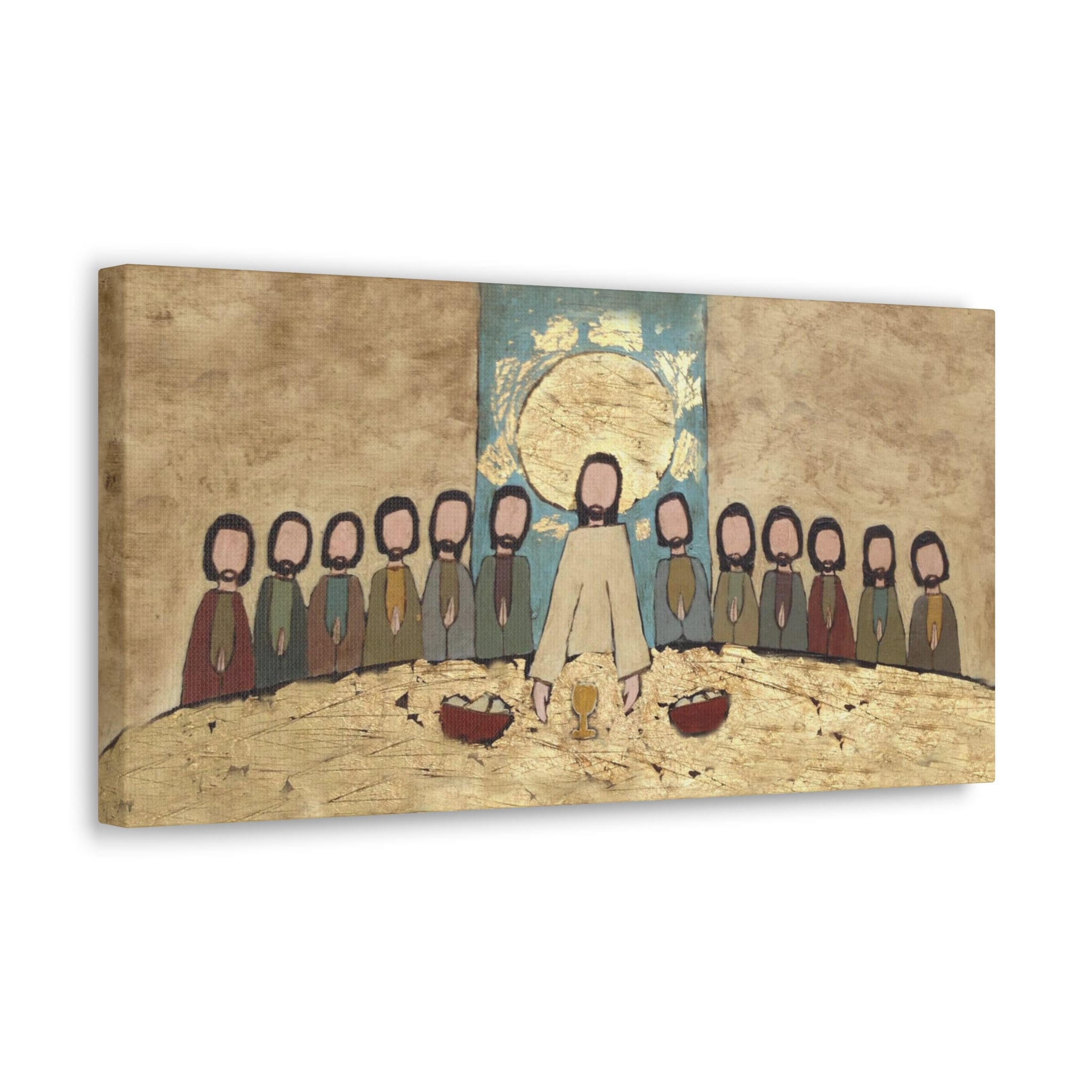 The Last Supper Canvas Print the Lord's Supper Painting Jesus the Bread