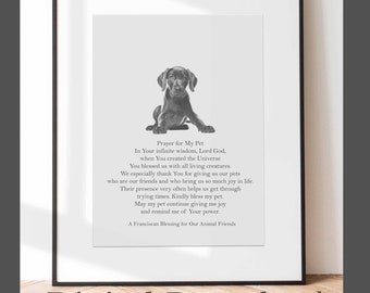 Franciscan Blessing for Pets | Digital Download | Catholic Prayer Print | Saint Francis of Assisi | Printable Prayer| Catholic Wall Art