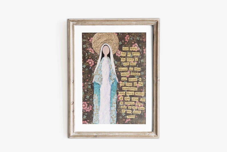 Hail Mary Collage Catholic Wall Art PRINTABLE Digital - Etsy