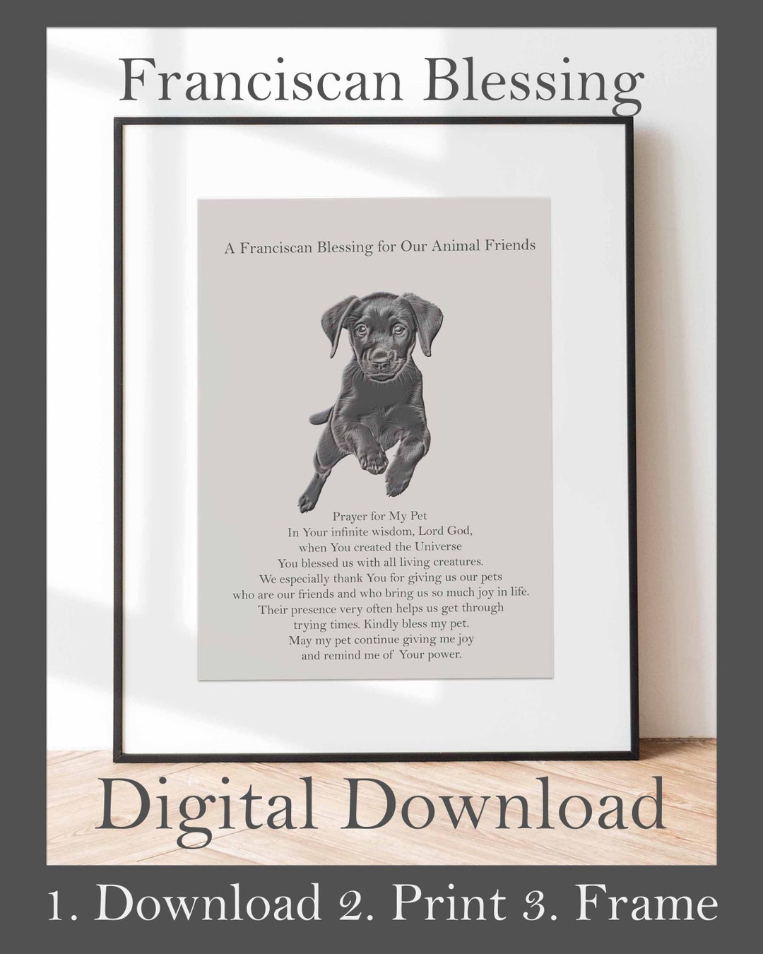 Franciscan Blessing for Pets Digital Download Catholic - Etsy