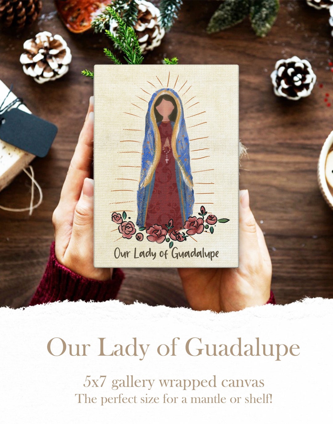Our Lady of Guadalupe Canvas Print Virgin Mary Art Catholic Print