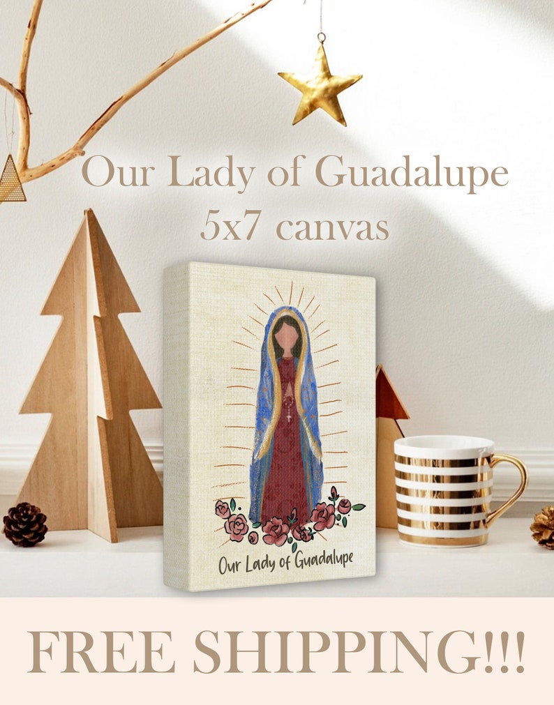 Our Lady of Guadalupe Canvas Print Virgin Mary Art Catholic Print