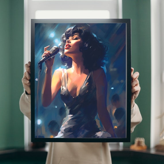 Abstract Woman Singer , Canto Wall Art, Girl Musician, Minimalist