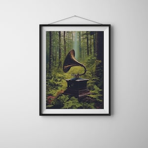 Vintage Gramophone, nostalgic gramophone, record player antique style, vintage instrument, love music