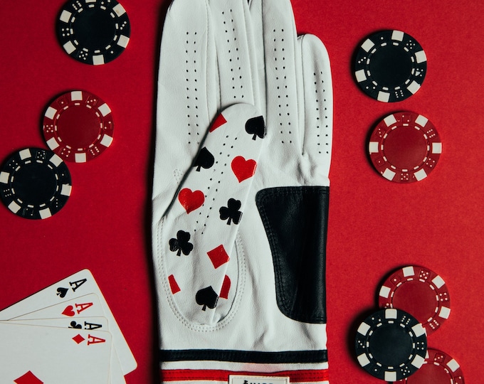 Texas Hole'em Golf Glove | Premium Cabretta Leather | Gift for Father's Day, Bachelor Parties, Holidays, Celebrations, Golf Trips & More!