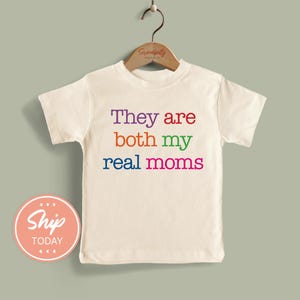 Pride Toddler Shirt, LGBTQ Family Toddler Shirt, Two Moms Shirt for Kids, Rainbow Toddler T-Shirt, Inclusive Kids Clothing(KA-PRI23)