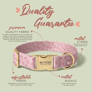 Christmas Tree Adjustable Dog Collar, Christmas Puppy Collar, Christmas Dog Harness, Dog Christmas Present, Engraved Dog Collar, (P146) image 5