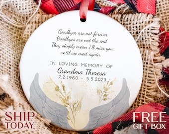In Loving Memroy Ornament, Loss Memorial Christmas Keepsake, Remembrance Gift Ornament, Personalized Memorial Ornament