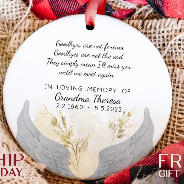 In Loving Memroy Ornament, Loss Memorial Christmas Keepsake, Remembrance Gift Ornament, Personalized Memorial Ornament