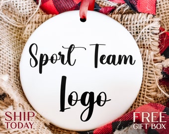 Personalisierter Anhänger mit Ihrem Lieblingssport-Team-Logo, perfektes Geschenk für Sportfans, Personalisierter Weihnachtsgeschenk, Weihnachtsandenken, (O59)