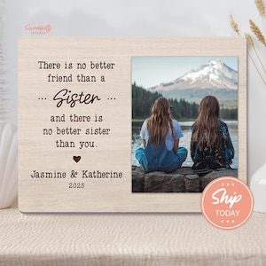 Custom Photo Board For Sister Birthday Gift, Personalized Picture Frame For Sibling, Gift From Sister, Custom Frame(B-FAM44)
