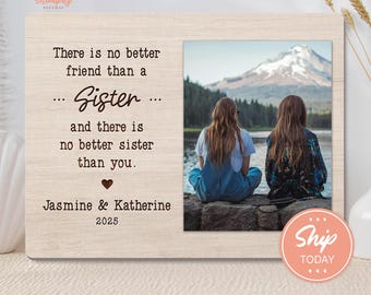 Custom Photo Board For Sister Birthday Gift, Personalized Picture Frame For Sibling, Gift From Sister, Custom Frame(B-FAM44)