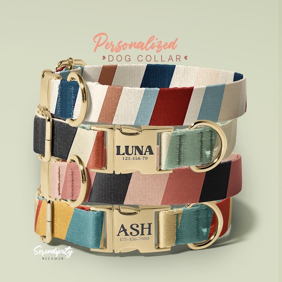 Personalized Dog Collar - Personalized Dog Collar - Christmas Tree Dog Collars - Dog Collars Personalized Name - Dog Gifts (P88)