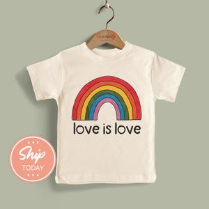 Rainbow Pride Toddler Shirt, Love Is Love LGBT Shirt, Kids Equality Tee, Gender Neutral Pride Shirt, LGBTQ+ Support Shirt(KA-PRI89)